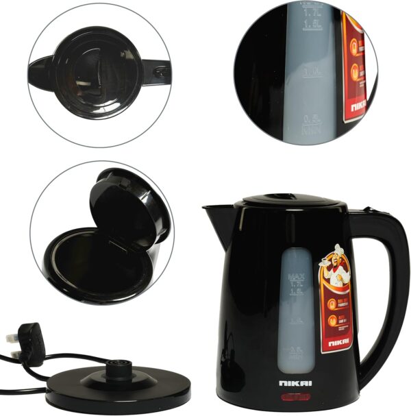 Nikai Electric Kettle NK220AX – 1.7L Stainless Steel Kettle with Auto Shut-Off and Boil Dry Protection-2